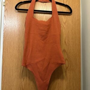 American Eagle Outfitters Orange Womens Bodysuit